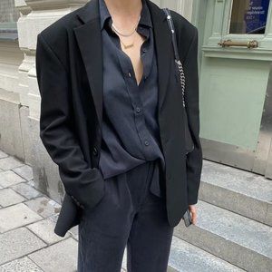 Zara basic Blue Dress shirt (size medium)